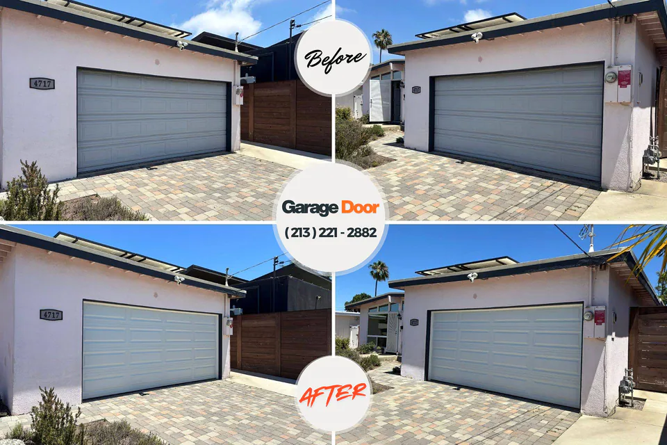 Before and after: garage door repair Nazareth College, NY
